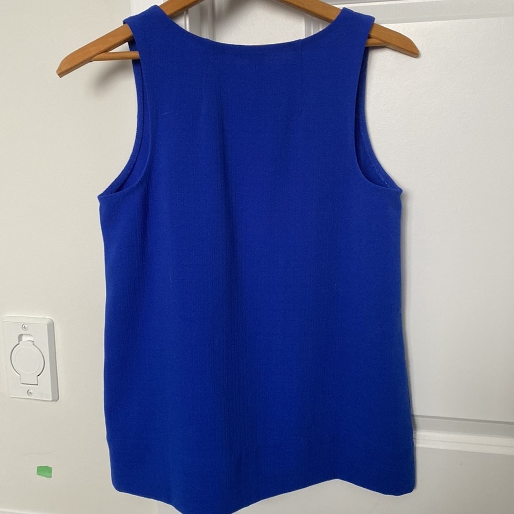 Club Monaco royal blue sleeveless blouse size small - Picture 4 of 7
